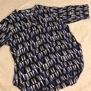 Cato Women’s Shirt 18/20 Black Blue White EUC